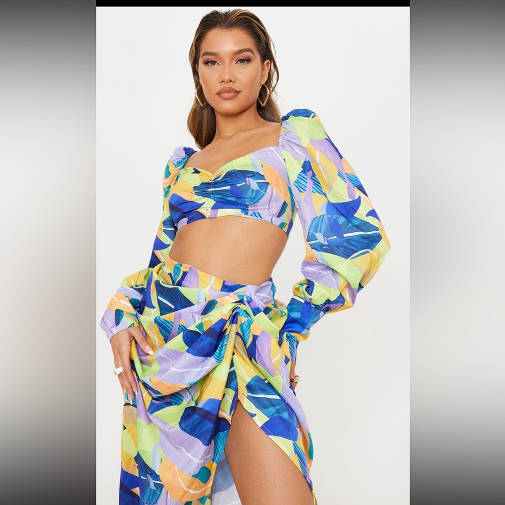 Pretty Little Thing - Colorful Abstract Print Two-Piece Set
